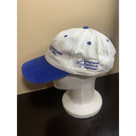 Pan American Electric INC Logo Hat IES - White & Blue ATT Headwear Strapback - Picture 4 of 10